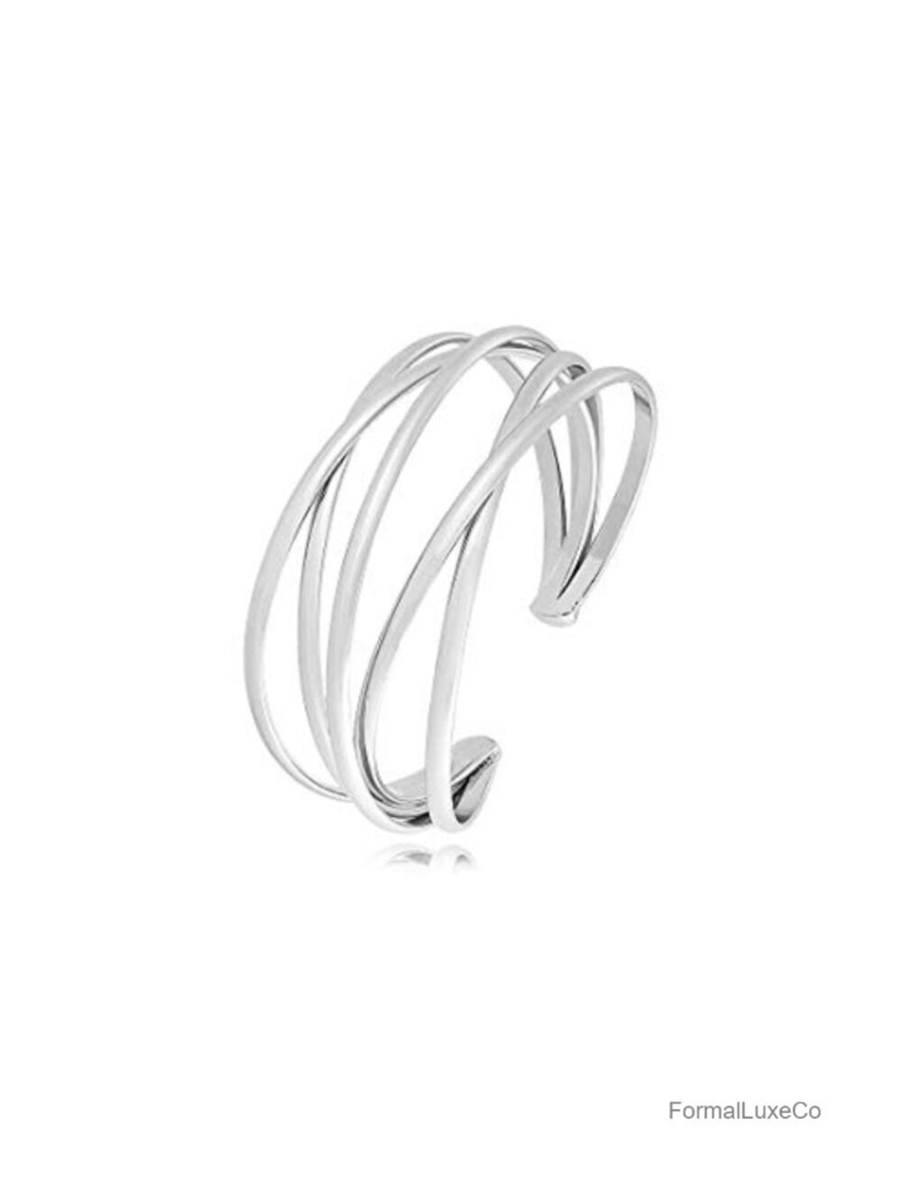 Adjustable Open Cuff Bracelet Multi-Layer Cross Wire Bangle Fashion Statement